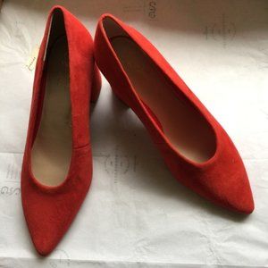 SEYCHELLES REHEARSE RED BLOCK HEELS sz8.5